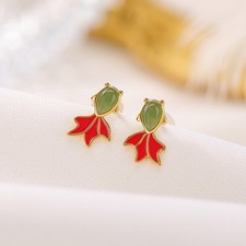 N02 Orecchini Pesce Verde