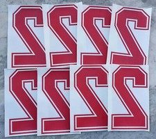 1 PZ. NUMERO ROSSO BORDATO NUMBER VINTAGE MAGLIA ANNI '80 '90 CALCIO ac milan