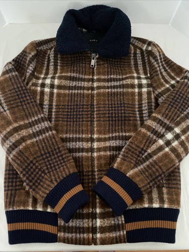 Zara plaid bomber giacca - plaid,