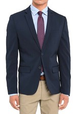 Giacca uomo Class Sartoriale blu scuro 2 bottoni slim fit Blazer elegante 