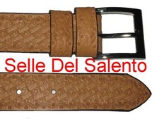 Cintura in cuoio artigianale INCISA A MANO basket stelle Cowboy Country Western 