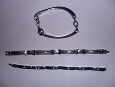 LOTTO 3 BRACCIALI UOMO IN ACCIAIO CON BRILLANTINI (2 MORELLATO 1 BROSWAY )