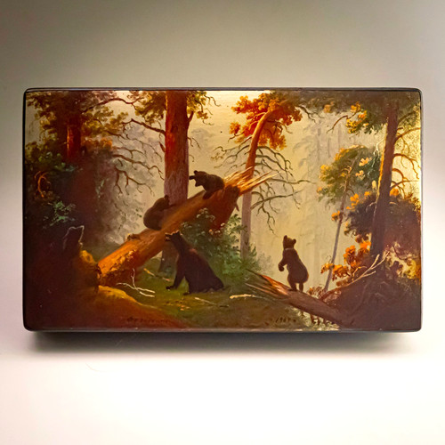Russian fedoskino lacquer box - fedoskino,