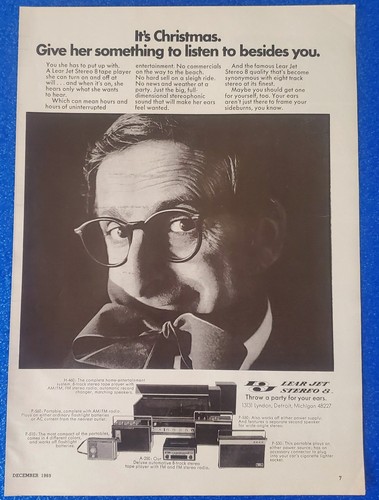 1969 lear jet stereo tape - lear,