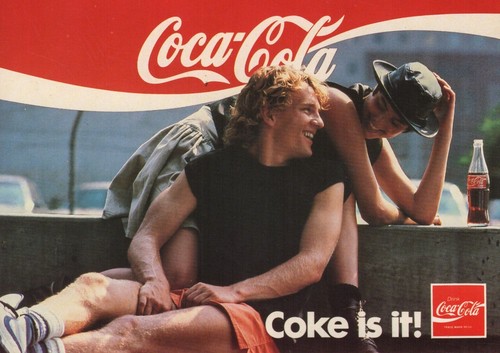 Coca cola cartolina - cartolina, 80's