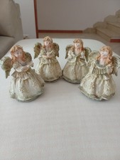 Set Di 4 Angioletti In Resina Altezza Cm.12