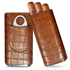 Portasigari in Pelle per 3