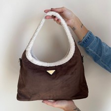 Borsa In Camoscio Con Bordo In