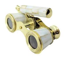 Ottone Binocolo Nautico Antico