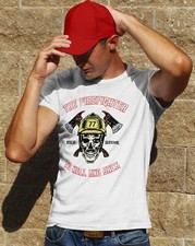 T-Shirt Firefighter Skull