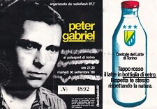 PETER GABRIEL Biglietto Ticket concert  Torino ITALY 1980  (Genesis)