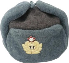 Unisex Colbacco Grigio Sovietico Originale Marina Russa  Ushanka - Taglie Varie