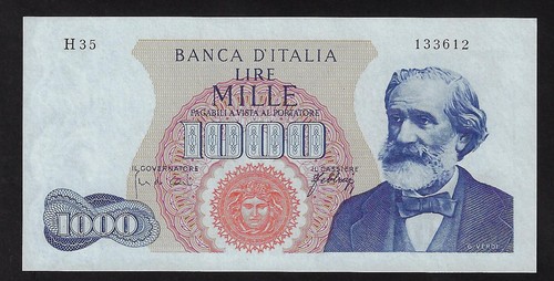 Italy 1000 lire 1965 pick - 1000,
