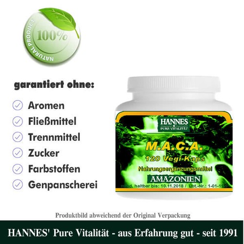Maca polvere 120 capsule - polvere, vegi