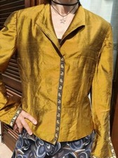 Camicia donna San Lorenzo  in seta dorata, tg m slim, ottime condizioni