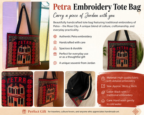 Borsa tote ricamata - , |