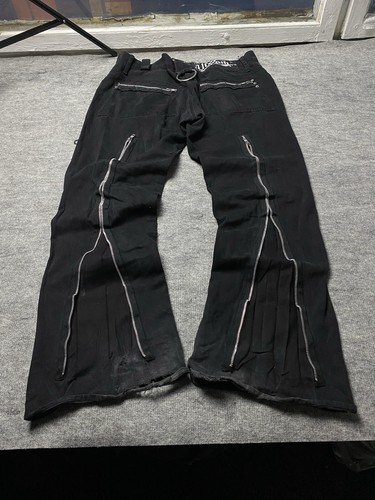 Jeans opium punk zipper gotico - jeans,