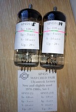2x 6P45S = EL509, EL519, 6KG6 Tetrodo Tubo SVETLANA COPPIA ABBINATA NUOVO & Sl. Usato