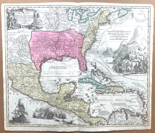 Mappa antica america - mappa,
