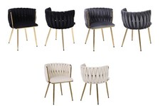 2 x Sedia imbottita in velluto