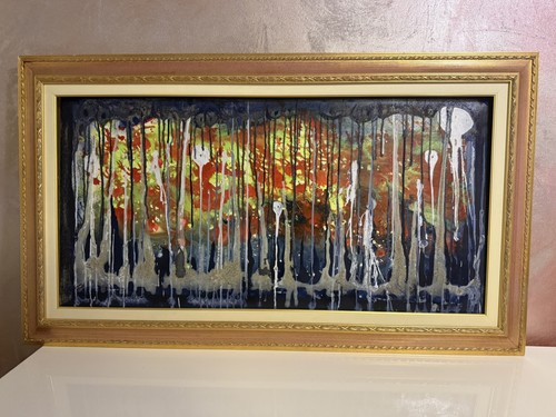 Quadro astratto dipinto mano - astratto,