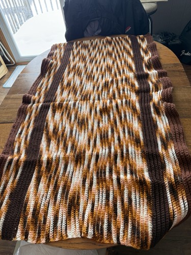 Coperta afgana marrone fatta - , a