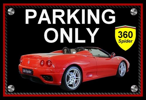 Plaque parking only ferrari - plaque,