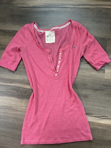 Y2k rosa hollister - y2k, henley