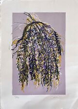 GIANCARLO CAZZANIGA  litografia Glicine 35x25  firmata numerata 122/125