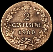 2 centesimi 1900