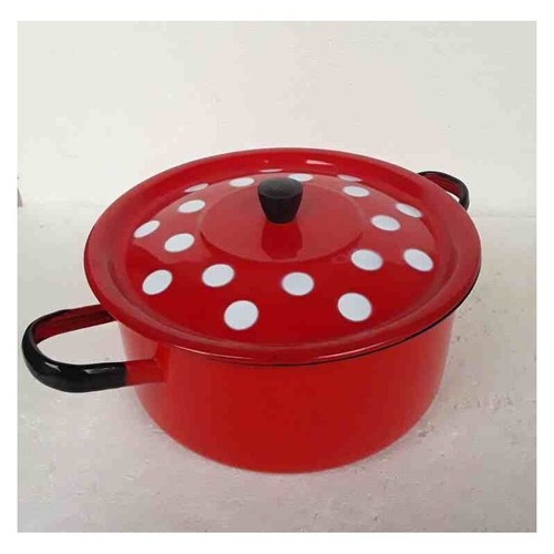 Pentola smaltata con - , coperchio