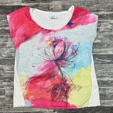 Abercrombie & Fitch Womens Juniors sz S Relaxed T Shirt Bright Floral Print VTG