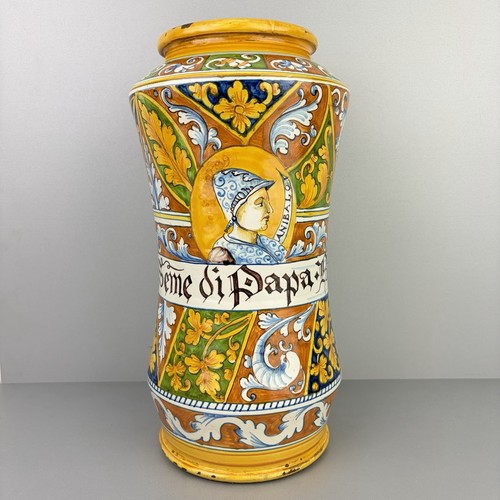Albarello maiolica cocci - maiolica,,