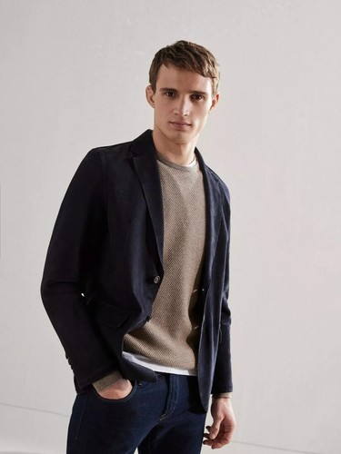 Blazer uomo pelle scamosciata