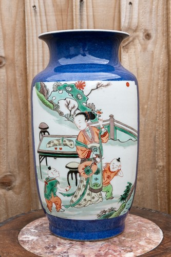 Vaso cinese blu - e, famiglia