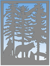 Lupi. Foresta. Schermo per