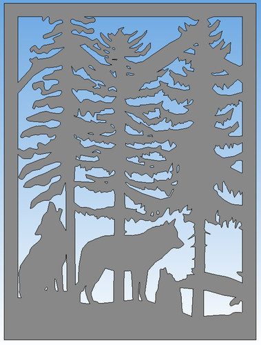 Lupi foresta schermo - foresta.,