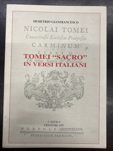 Tomei sacro in - in, versi
