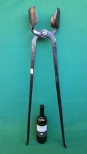 ANTICA GRANDE PINZA TENAGLIA DA FABBRO FUCINA FORGIA IN FERRO BATTUTO. N° 84D.