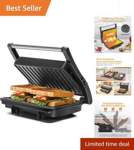 Pressa panini compatta 1000w - pressa,