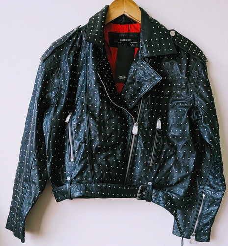 Zara giacca biker pelle - biker,