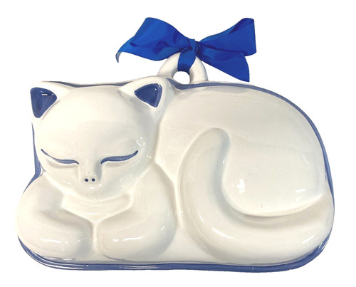 Thun gatto bianco blu - , ceramica