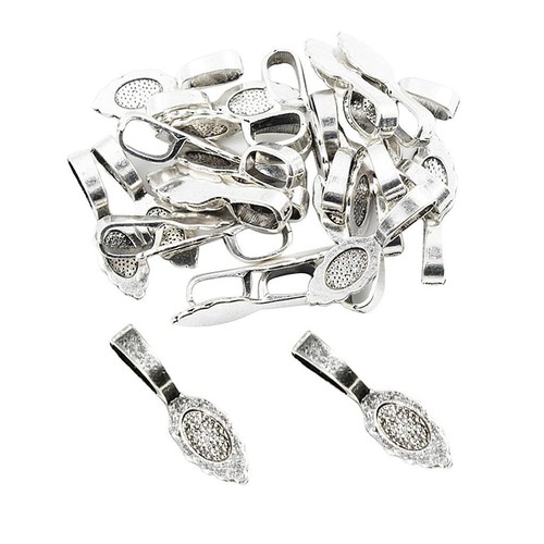 Colla ovale argento antico - in,