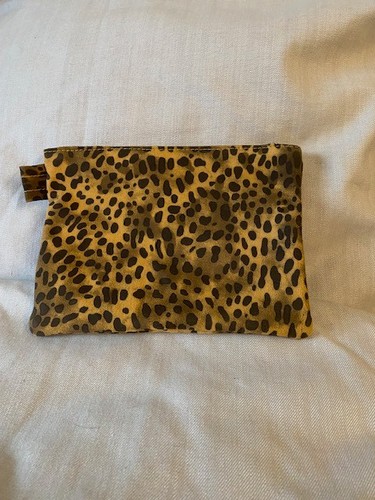 Pochette daim léopard - daim,