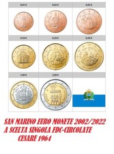 SAN MARINO  MONETE EURO 2002/2023 ENTRA E SCEGLI  FDC-CIRCOLATE