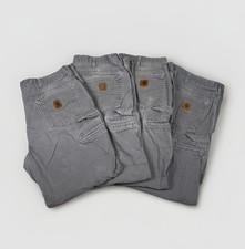 Carhartt Pantaloni Cargo Tela Relaxed Fit Utility Lavoro Grigio LOTTO DI 4 38x31 (LEGGI)