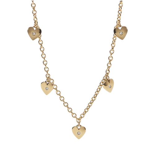 Collana acciaio con - in,