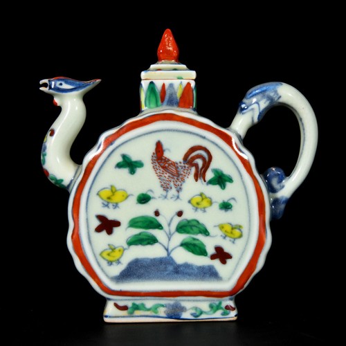 Teiera gallo porcellana