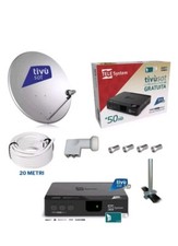 KIT DECODER HD TIVUSAT GIÀ CARD ATTIVATA CARD ALREADY ACTIVATED, SATELLITARE 