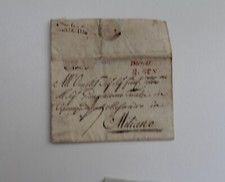 1812 Regno ITALIA NAPOLEONICO+lettera CODOGNO-MILANO+timbro ROSSO CORSIVO-i663